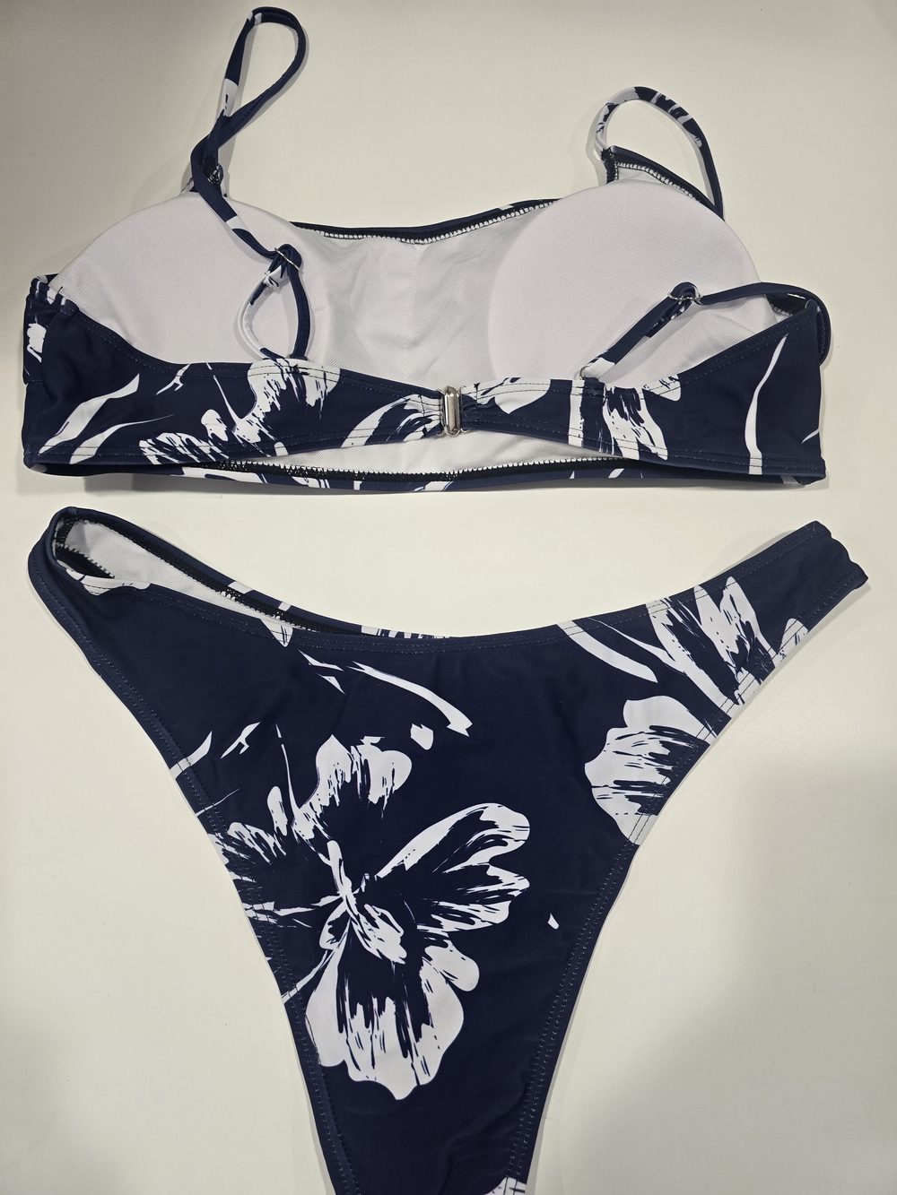 Women's Navy Floral Two-Piece Bikini - Picture 3 of 4